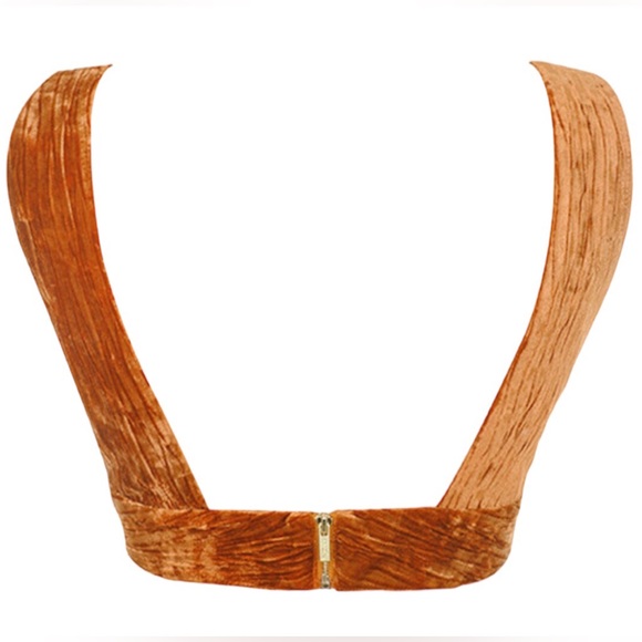 NWT HOUSE OF CB Set Rust Crushed Velvet Giorgia Top & Maelys Trousers XS - Picture 7 of 13